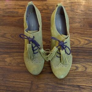 Tommy Hilfiger Mustard Yellow Suede Heels
